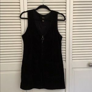 Black overall dress